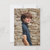 Goldener Foil Tassel Einfache formale Blauer Absch Dankeskarte (Rückseite)