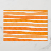 Goldener Foil Trick oder Treat Pumpkin Foto Geburt Folieneinladung (Rückseite)