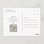 Goldener Foto Abschluss Einladung Postkarte (Rückseite)