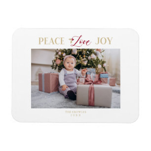 Goldener Frieden Liebe Freude Minimalistisches Ein Magnet