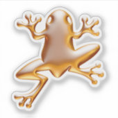 Goldener Frosch Aufkleber (Vorderseite)