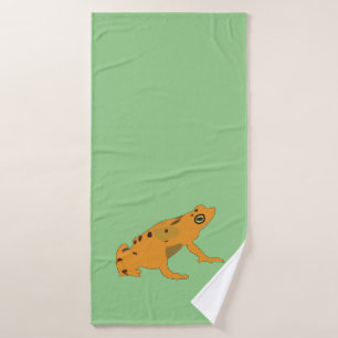 Goldener Frosch Tier Kröte Badehandtuch
