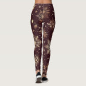 Goldener Frost Festivals Snowflake Wunderland Leggings (Rückseite)