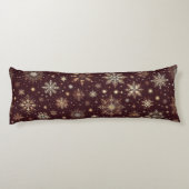 Goldener Frost Festivals Snowflake Wunderland Seitenschläferkissen (Rückseite)