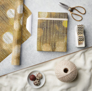 Goldener Funkel Glitzer Geschenkpapier
