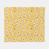 Goldener Gänseblümchen-Garten Fleecedecke (Vorderseite (Horizontal))
