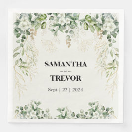 Goldener Garten: Botanische Bliss Wedding Napkin Serviette