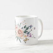 Goldener Garten | Chic Girly Blume Tasse (VorderseiteRechts)