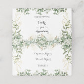 Goldener Garten: Hochzeitsfeiern in Luxe-Flora-Pla Platzkarte (Außenseite Aufgefaltet)