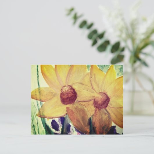 Goldener Garten Postkarte (Stehend Vorderseite)