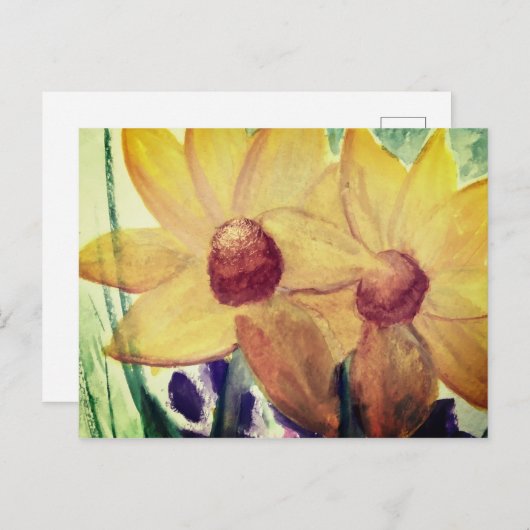 Goldener Garten Postkarte (Vorne/Hinten)