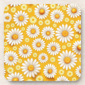 Goldener Gartendaisy Getränkeuntersetzer (Vorderseite)