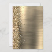 Goldener gebürsteter Metallschriftzug Termin vorme Ankündigung (Rückseite)