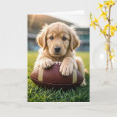 Goldener Geburtstag auf Fußball Karte (Gelbe Blume)