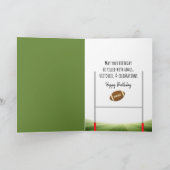 Goldener Geburtstag auf Fußball Karte (Innenseite)