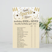 Goldener Geburtstag Ever oder Nie Game (Stehend Vorderseite)