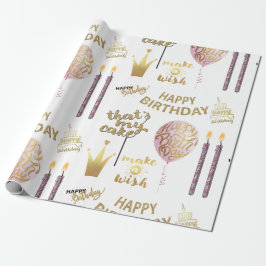 Goldener Geburtstag Geschenkpapier