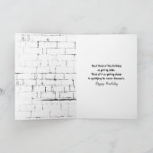 Goldener Geburtstag im roten T - Shirt Karte (Innenseite)