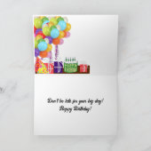 Goldener Geburtstag Karte (Innenseite)