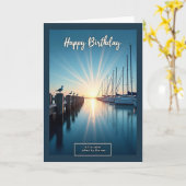 Goldener Geburtstag Marina Karte (Gelbe Blume)