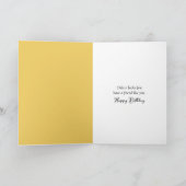 Goldener Geburtstag mit Blume-Korb Karte (Innenseite)