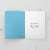 Goldener Geburtstag mit Schnorchelgestänge Karte (Innenseite)