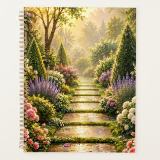 Goldener Geheimgartenweg Florales Notizbuch Planer