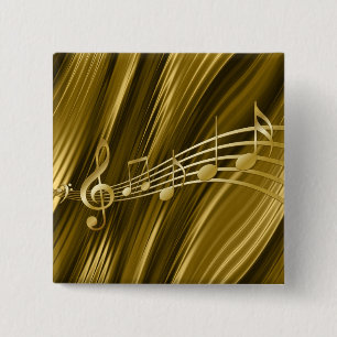 Goldener Geigenschlüssel Button