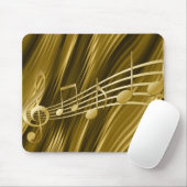 Goldener Geigenschlüssel Mousepad (Mit Mouse)