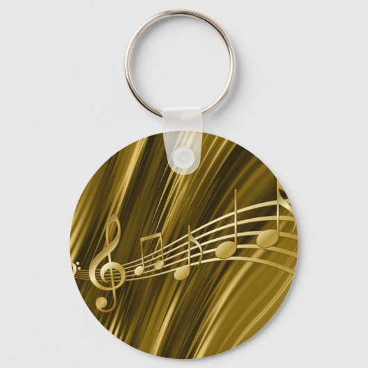 Goldener Geigenschlüssel Schlüsselanhänger (Vorderseite)