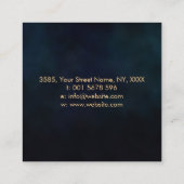 Goldener Geist - Heilige Geometrie - Aquarellfarbe Quadratische Visitenkarte (Rückseite)