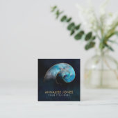 Goldener Geist - Heilige Geometrie - Aquarellfarbe Quadratische Visitenkarte (Stehend Vorderseite)