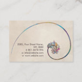 Goldener Geist - Zweigstelle Wasserfarben Visitenkarte (Rückseite)