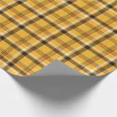 Goldener gelber Karierter Jedem Anlass Geschenkpapier (Ecke)