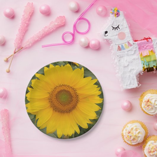 Goldener gelber Sonnenblume-Papier-Teller Pappteller (Party)