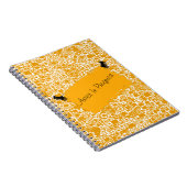 Goldener gelber und weißer Minifliesen-Entwurf Notizblock (Rechte Seite)