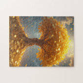goldener Geldbaum Goldmünzen Puzzle (Horizontal)