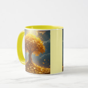 goldener Geldbaum Goldmünzen Tasse