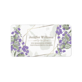 Goldener geometrischer Rahmen für die Blume       Adressaufkleber