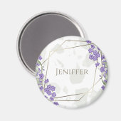 Goldener geometrischer Rahmen für die Blume Magnet (Vorderseite/Rückseite)