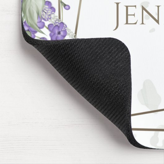 Goldener geometrischer Rahmen für die Blume Mousepad (Ecke)