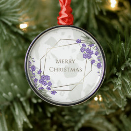 Goldener geometrischer Rahmen für die Blume Ornament Aus Metall