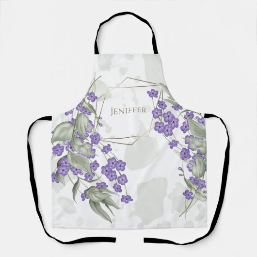 Goldener geometrischer Rahmen für die Blume Schürze (Vorderseite)