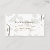 Goldener geometrischer Rahmen für die Blume       Visitenkarte (Rückseite)