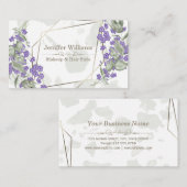 Goldener geometrischer Rahmen für die Blume Visitenkarte (Vorne/Hinten)