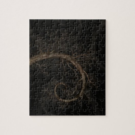 Goldener gewundener Baum #1 Puzzle (Vertikal)