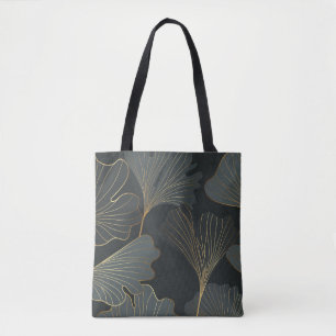 Goldener Ginkgo: Luxuriöse Floral-Dekoration. Tasche