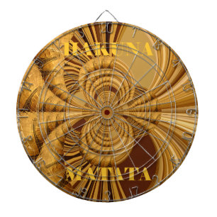 Goldener Giraffe Kunst Druck Dartscheibe