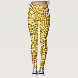 Goldener Giraffen-Druck Leggings