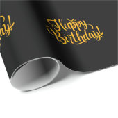 Goldener Glamour Geburtstagswrap Geschenkpapier (Rolleneckpunkt)